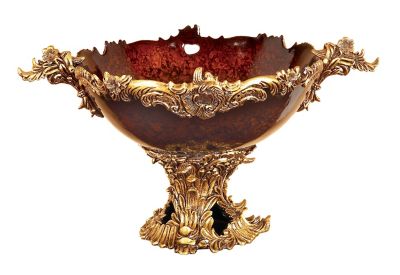 Image showing  Gold Resin Traditional Decorative Bowl, 11 in. x 19 in. x 14 in.