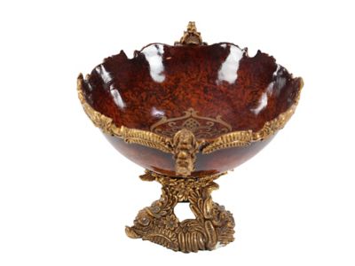 Image showing  Gold Resin Traditional Decorative Bowl, 11 in. x 19 in. x 14 in.