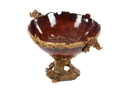 Image showing  Gold Resin Traditional Decorative Bowl, 11 in. x 19 in. x 14 in.
