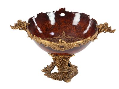 Image showing  Gold Resin Traditional Decorative Bowl, 11 in. x 19 in. x 14 in.