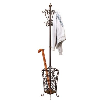Image showing  Black Metal Traditional Coat Rack, 74 in. x 11 in. x 11 in.