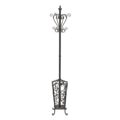 Image showing  Black Metal Traditional Coat Rack, 74 in. x 11 in. x 11 in.