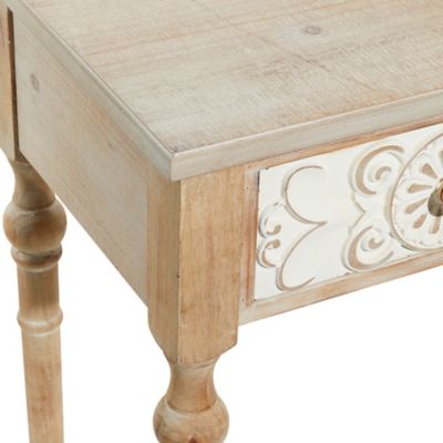 Image showing  Brown Farmhouse Wood Console Table, 33 in. x 36 in.