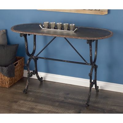 Harper & Willow Grey Farmhouse Metal Console Table, 29 in. x 45 in.