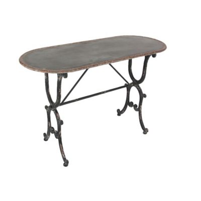 Image showing  Farmhouse Metal Console Table, 29 in. x 45 in., Gray