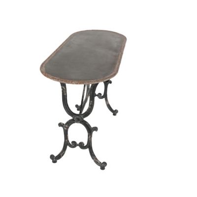 Image showing  Farmhouse Metal Console Table, 29 in. x 45 in., Gray