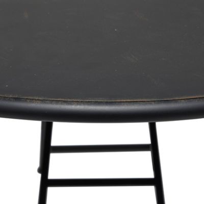 Image showing  Metal Rustic Round Dining Table for 4 People, 36 in. x 72 in. x 72 in., Gray