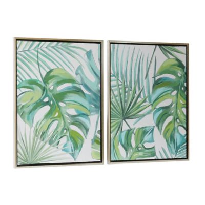 Image showing  Green Canvas Wall Art, 24 in. x 32 in., 2 pc.