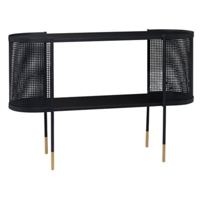 Image showing  Contemporary Metal Console Table, Black