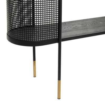 Image showing  Contemporary Metal Console Table, Black