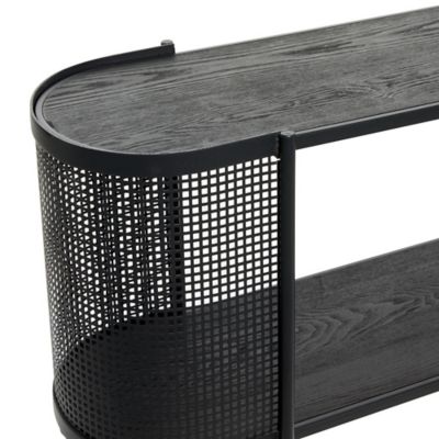 Image showing  Contemporary Metal Console Table, Black