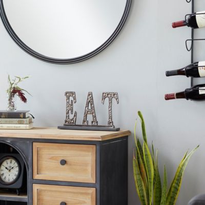 Harper & Willow Silver Aluminum Industrial Decorative Sign, 8 in. x 13 in. x 2 in.