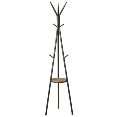 Image showing  9-Hook Metal Modern Coat Rack, 72 in., Gray