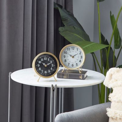 Harper & Willow Metal Modern Clocks, 7 in. x 6 in. x 6 in., 2-Pack