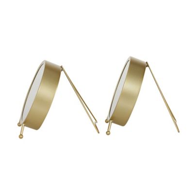 Image showing  Metal Modern Clocks, 7 in. x 6 in. x 6 in., 2-Pack