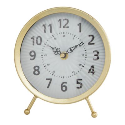 Image showing  Metal Modern Clocks, 7 in. x 6 in. x 6 in., 2-Pack