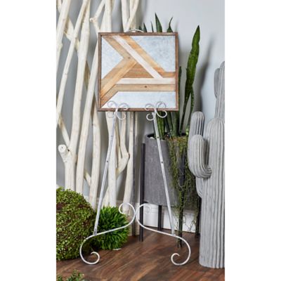 Harper & Willow Iron Traditional Easel, 46 in. x 22 in. x 21 in., Grey