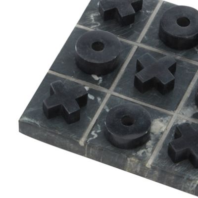 Image showing  Black Marble Contemporary Game Set, 2 Players, For Ages 10+
