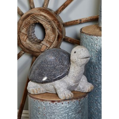 Harper & Willow Polystone Turtle Garden Sculpture, 10 in. x 13 in. x 12 in., White