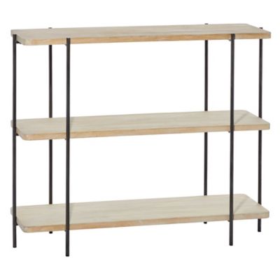 Image showing  Contemporary Metal Console Table, 39.5 in. x 14 in. x 32 in., Beige