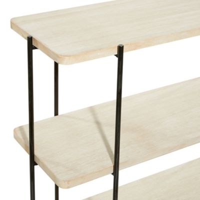 Image showing  Contemporary Metal Console Table, 39.5 in. x 14 in. x 32 in., Beige