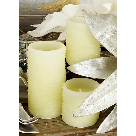 Harper & Willow Traditional Resin Flameless Candles, Cream, 3 pk., 54851