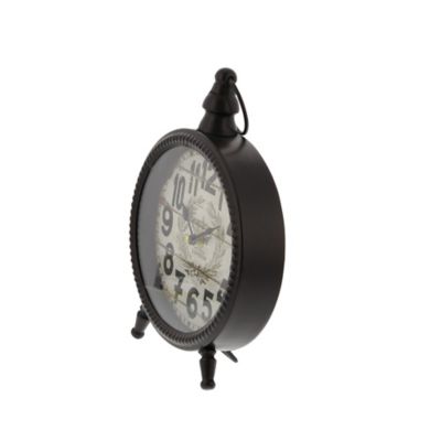 Image showing  Metal Vintage Clocks, 9 in. x 8 in. x 3 in., Black, 4-Pack