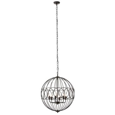 Image showing  Iron Traditional Caged Chandelier, 28 in. x 24 in. x 24 in., 70024