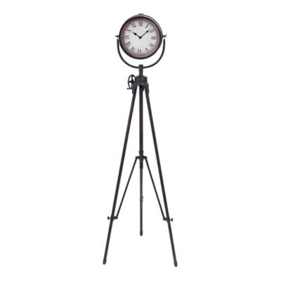 Image showing  Metal Industrial Clock, 57 in. x 17 in. x 17 in., Black