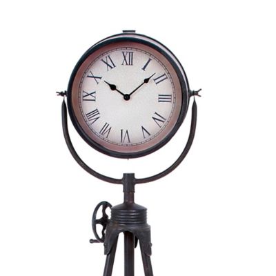 Image showing  Metal Industrial Clock, 57 in. x 17 in. x 17 in., Black