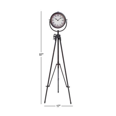 Image showing 5 th Harper & Willow Metal Industrial Clock, 57 in. x 17 in. x 17 in., Black