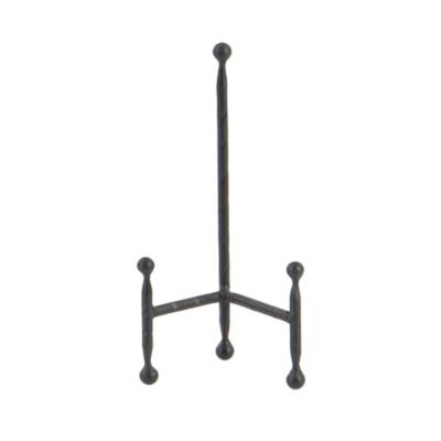 Image showing  Black Metal Easel with Ball Details Set of 3 12", 10", 8"H