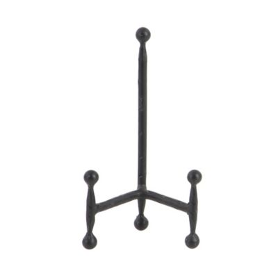 Image showing  Black Metal Easel with Ball Details Set of 3 12", 10", 8"H
