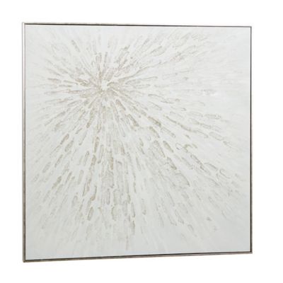 Image showing  Contemporary White Canvas Wall Art, 40 in. x 40 in.