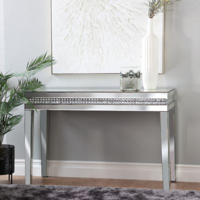 Harper & Willow Silver MDF Wood Glam Console Table, 47 in. x 20 in. x 32 in.