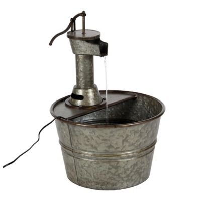 Image showing  Grey Iron Farmhouse Water Fountain, 18 in. x 15 in. x 17 in., 70551