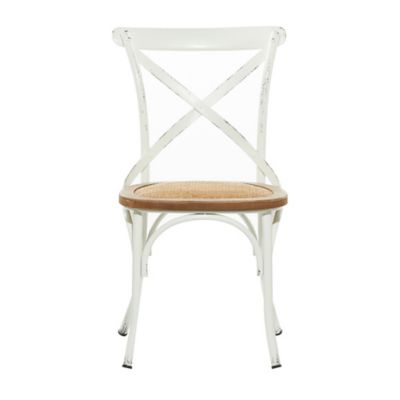 Image showing  White Metal Dining Chairs, 20 in. W, 35 in. H, 2-Pack