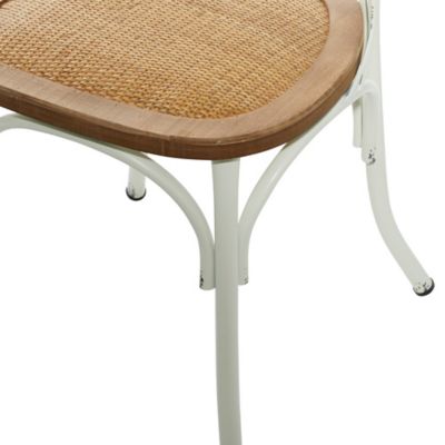 Image showing  White Metal Dining Chairs, 20 in. W, 35 in. H, 2-Pack