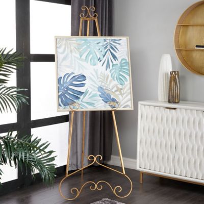 Harper & Willow Iron Traditional Easel, 68 in. x 23 in. x 33 in., Gold