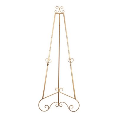 Image showing  Iron Traditional Easel, 68 in. x 23 in. x 33 in., Gold