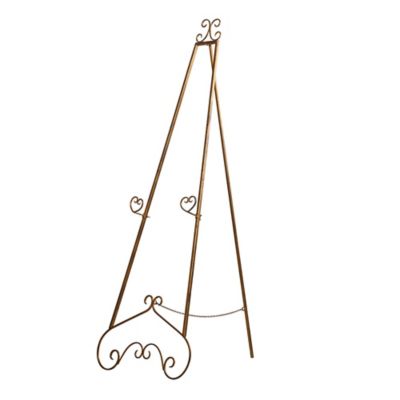 Image showing  Iron Traditional Easel, 68 in. x 23 in. x 33 in., Gold