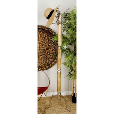 Harper & Willow Silver Aluminum Coat Rack, 19 in. x 19 in. x 72 in.