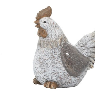 Image showing 5 th Harper & Willow Grey Polystone Country Hen Garden Sculpture, 16 in. x 15 in. x 11 in., 66917