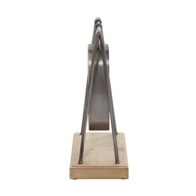 Image showing  Wood Farmhouse Clock, 12 in. x 10 in. x 5 in., Gray