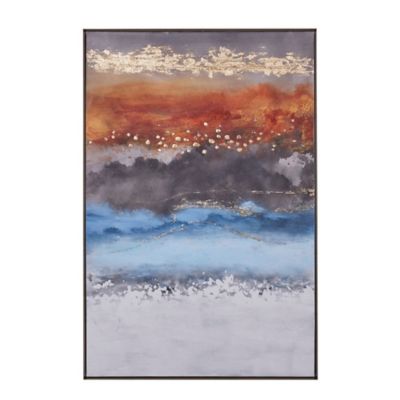 Image showing  Multicolor Contemporary Abstract Canvas Wall Art, 47 in. x 32 in.