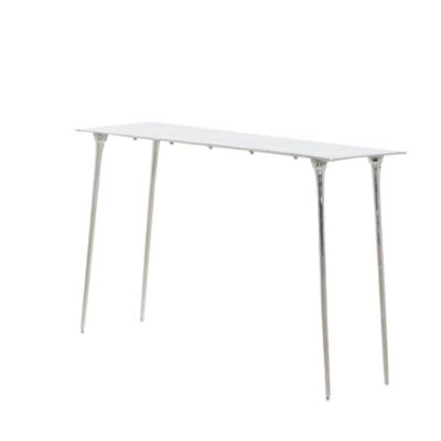 Image showing  Silver Aluminum Glam Console Table, 50 in. x 15 in. x 31 in.