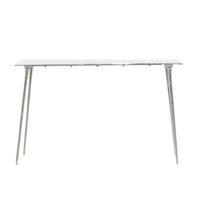 Image showing  Silver Aluminum Glam Console Table, 50 in. x 15 in. x 31 in.