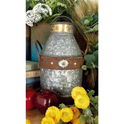 Harper & Willow Grey Iron Farmhouse Decorative Can, 13 in. x 7 in. x 7 in., 38171