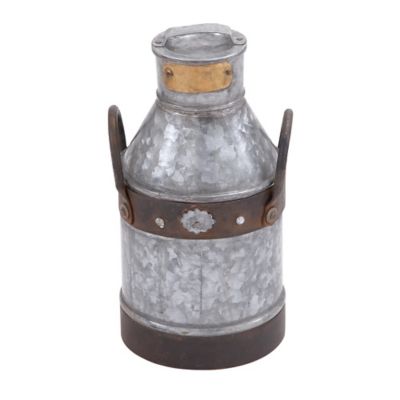 Image showing  Grey Iron Farmhouse Decorative Can, 13 in. x 7 in. x 7 in., 38171