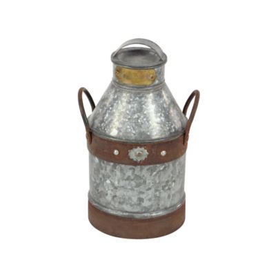 Image showing  Grey Iron Farmhouse Decorative Can, 13 in. x 7 in. x 7 in., 38171